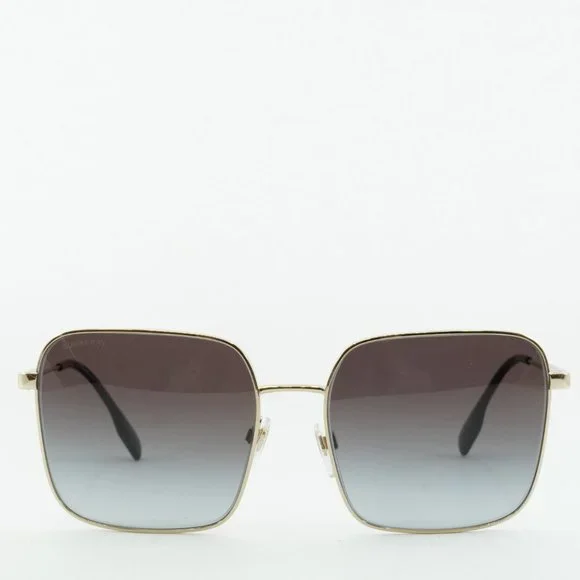 💯 NEW BURBERRY BE3119 JUDE 11098G GOLD GREY SQUARE SUNGLASSES - Picture 3 of 13